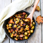 Chestnut Cranberry Roasted Brussels Sprouts