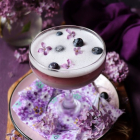 Blueberry Lilac Panna Cotta