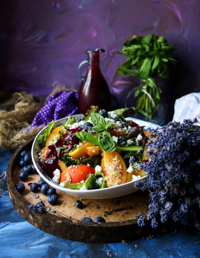 Quinoa Peach Lavender Salad