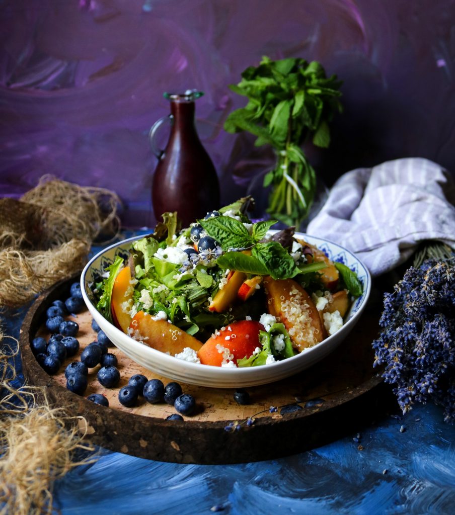 Quinoa Peach Lavender Salad
