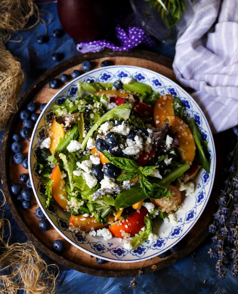 Quinoa Peach Lavender Salad