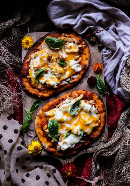 Sun-Dried Tomato Chicken Naan Pizza