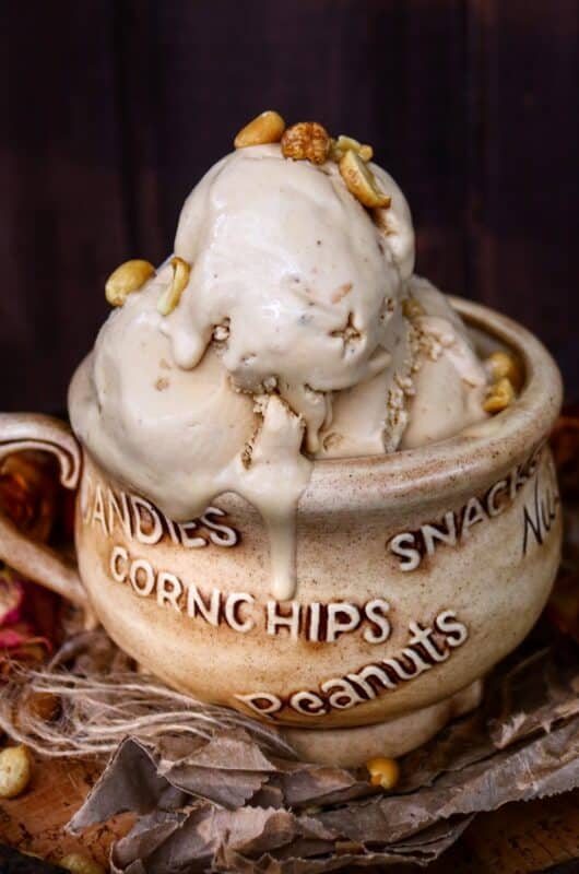 Dulce de Leche Peanut Butter Ice Cream