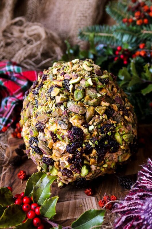Cranberry Pistachio Cheese Ball - A Festive Holiday Appetizer