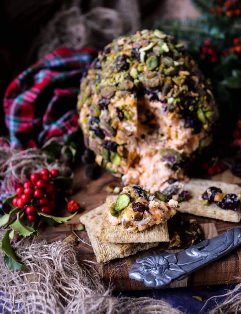 Cranberry Pistachio Cheese Ball - A Festive Holiday Appetizer