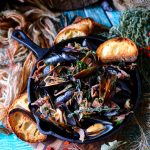 White Wine Prosciutto Steamed Mussels