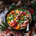 Persimmon Prosciutto Smoked Cheddar Salad