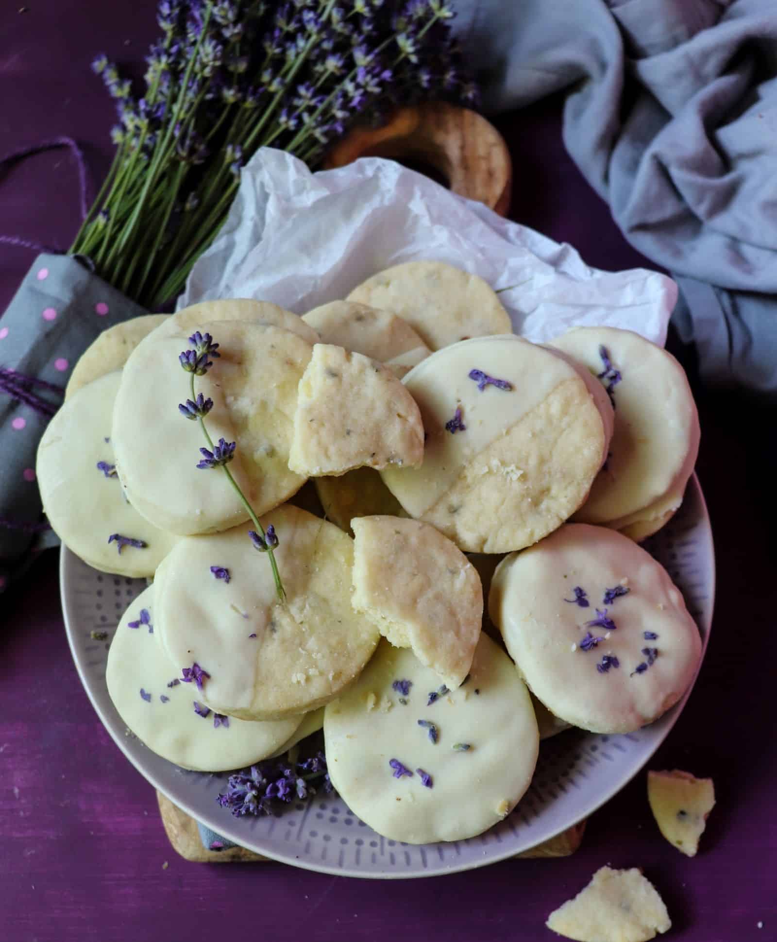 Lavender Shortbread Cookies