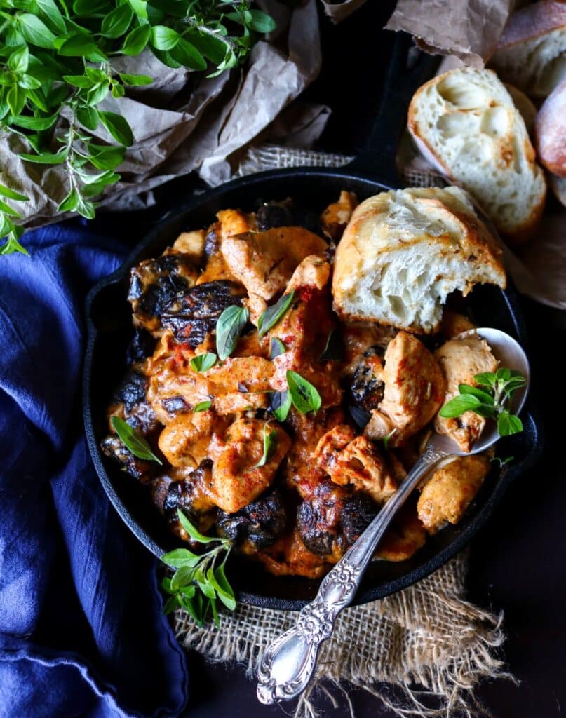 Creamy Chicken with Prunes (One-Skillet Recipe)