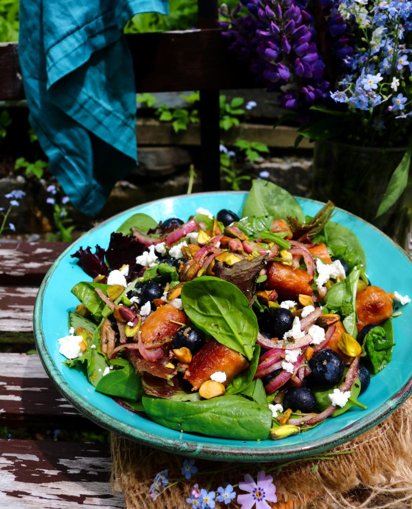 Blueberry Sausage Salad