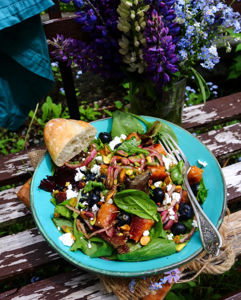 Blueberry Sausage Salad