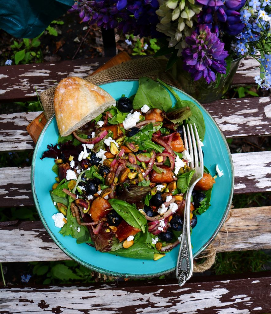 Blueberry Sausage Salad