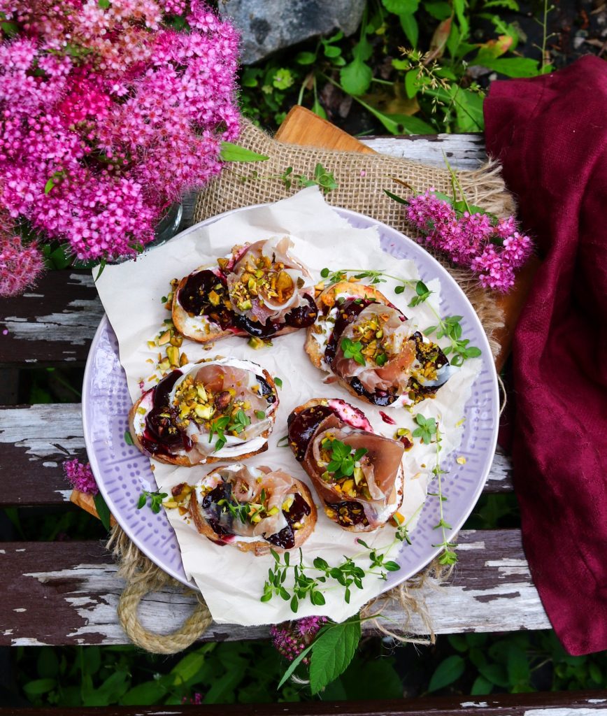 Roasted Cherry Toasts