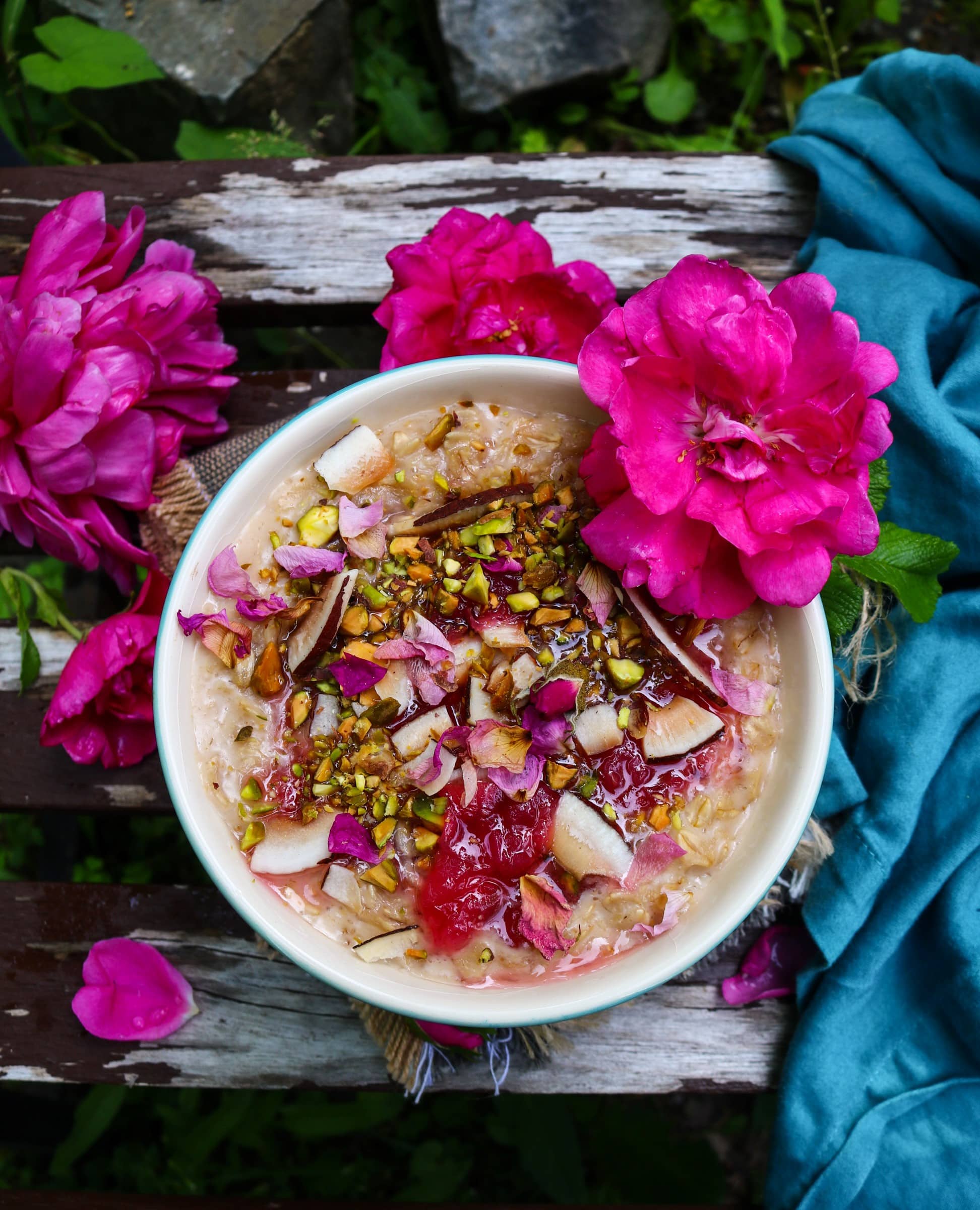 Rose Coconut Cardamom Oatmeal