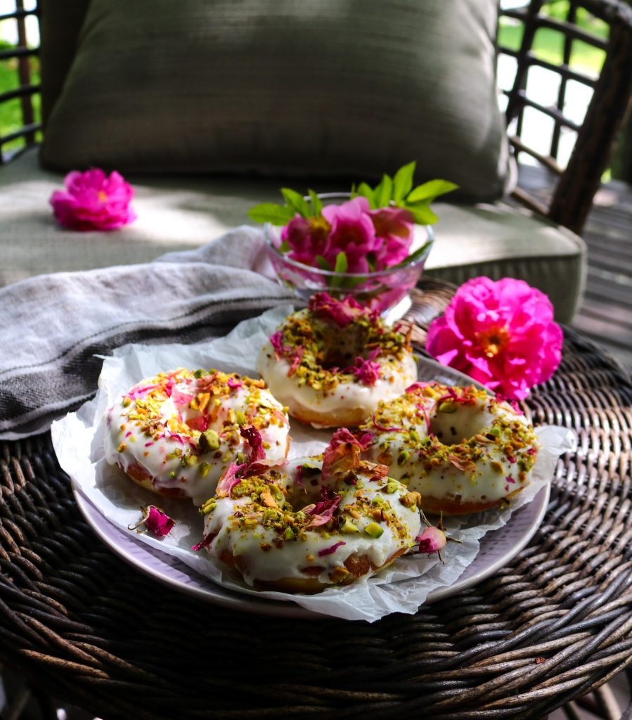 Rose Lemon Baked Donuts