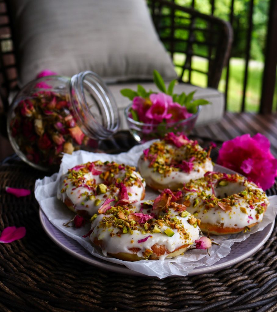 Rose Lemon Baked Donuts