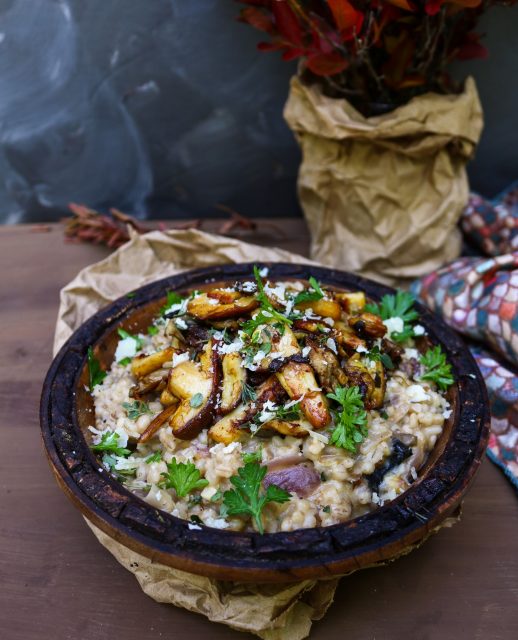 Wild Mushroom Barley Risotto