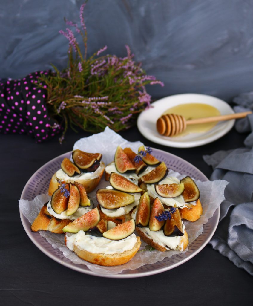 Ricotta Fig Lavender Toasts