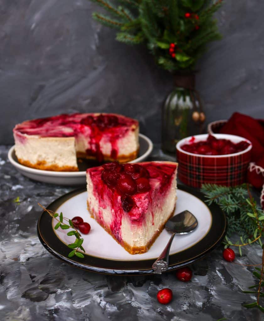 Spiced Cranberry Cheesecake