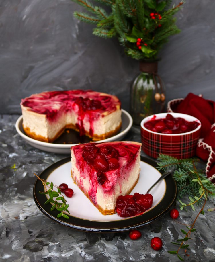 Spiced Cranberry Cheesecake