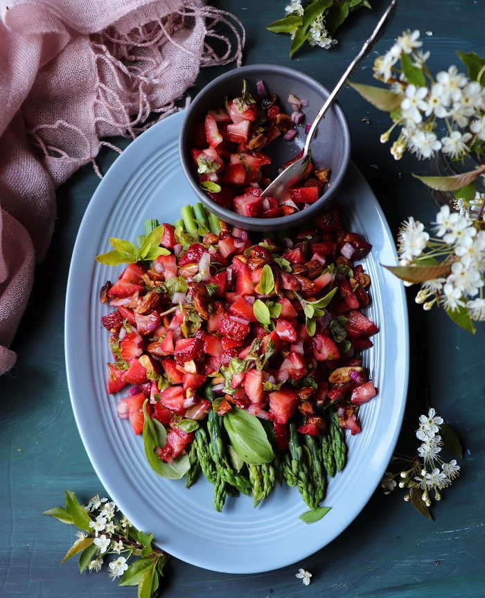 Asparagus with Strawberry Salsa