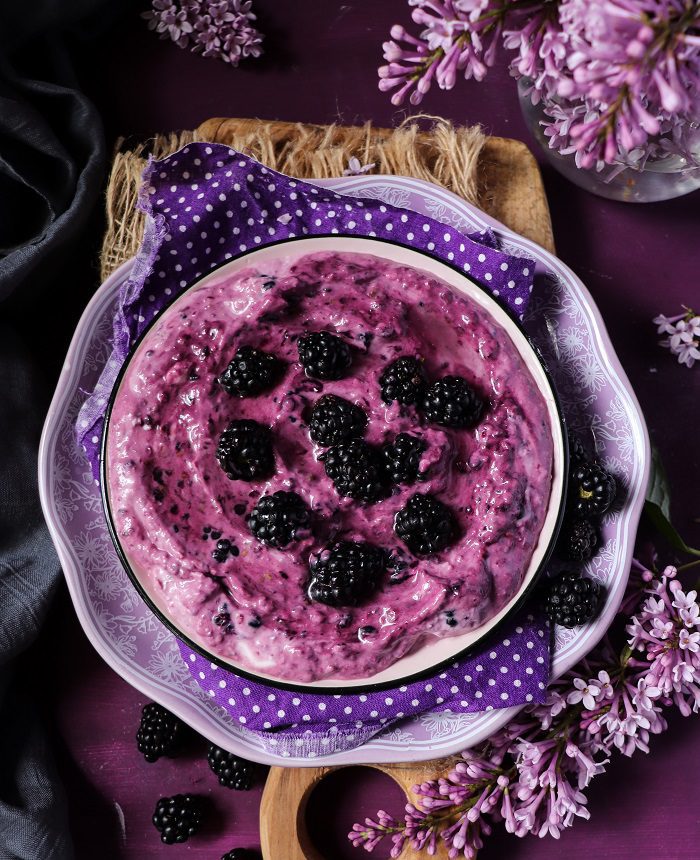 Blackberry Lilac Goat Cheese