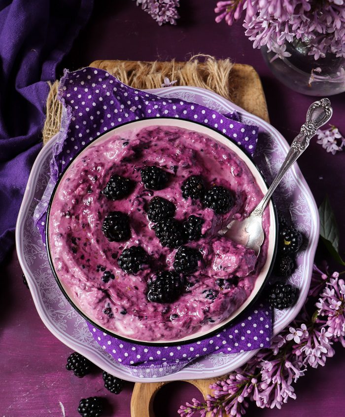 Blackberry Lilac Goat Cheese