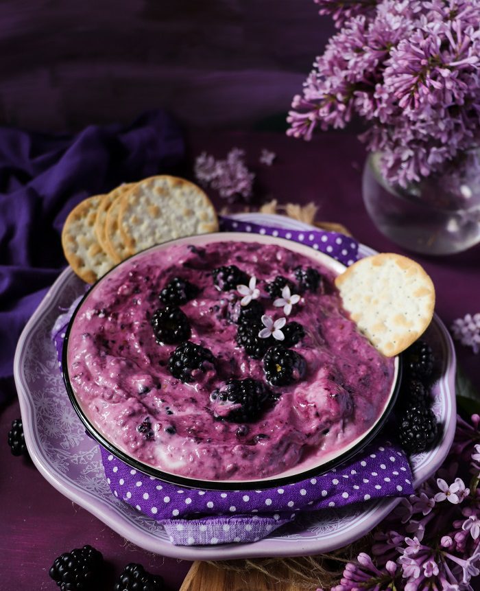 Blackberry Lilac Goat Cheese