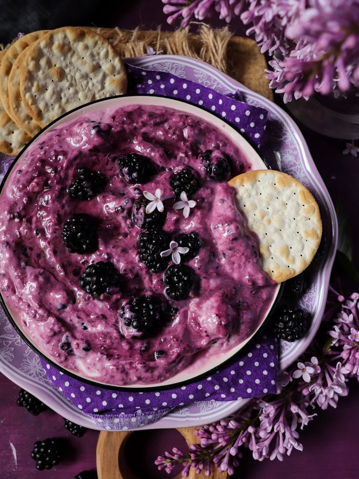 Blackberry Lilac Goat Cheese