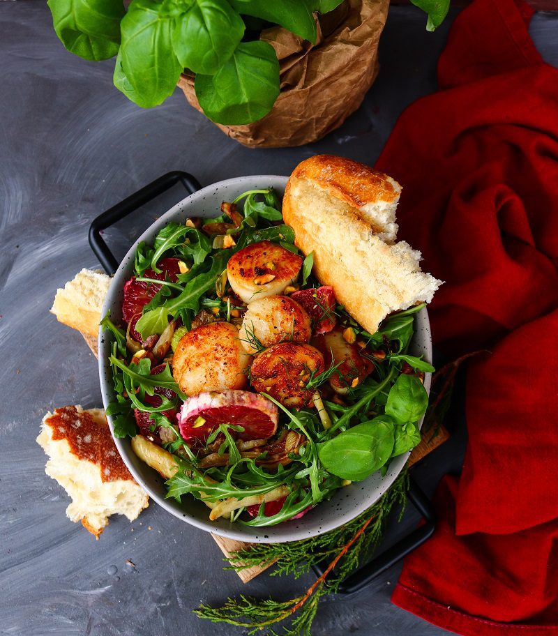 Blood Orange Scallop Salad