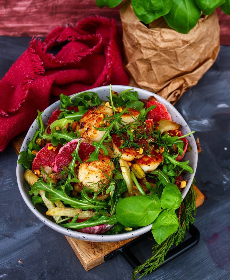 Blood Orange Scallop Salad