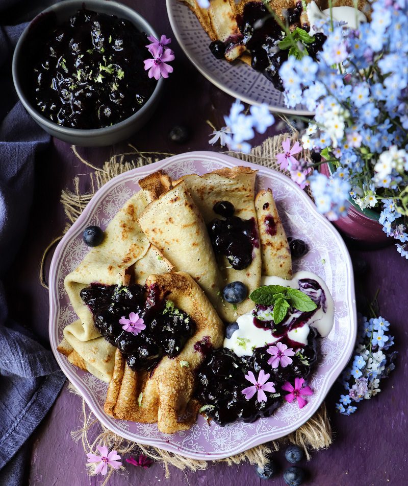 Blueberry Cheesecake Crêpes