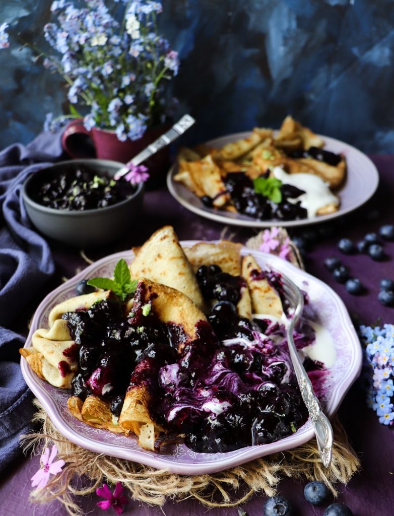 Blueberry Cheesecake Crêpes