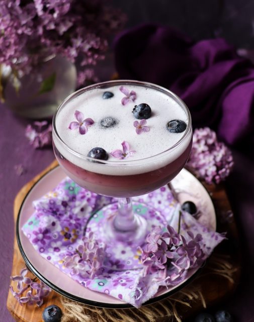 Blueberry Lilac Panna Cotta
