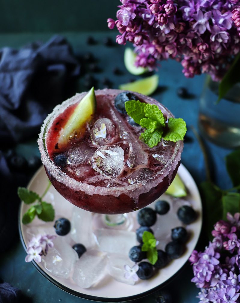 Blueberry Lime Martini Cocktail