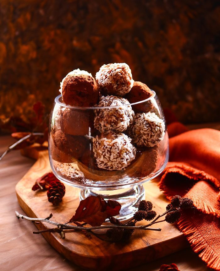 Bourbon Date Pecan Truffles