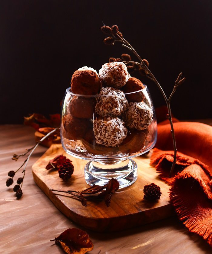 Bourbon Date Pecan Truffles