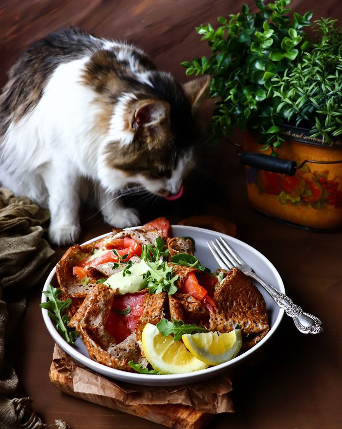 Buckwheat Crêpes with Smoked Salmon