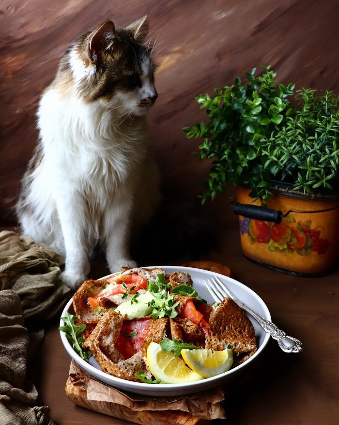 Buckwheat Crêpes with Smoked Salmon