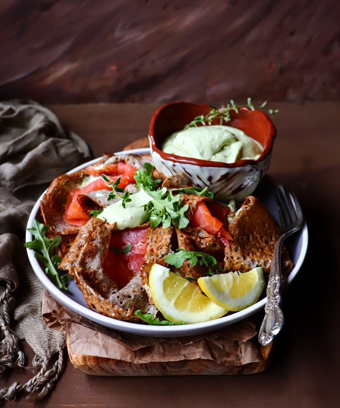 Buckwheat Crêpes with Smoked Salmon