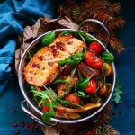 Caramelized Vegetable Salmon Salad
