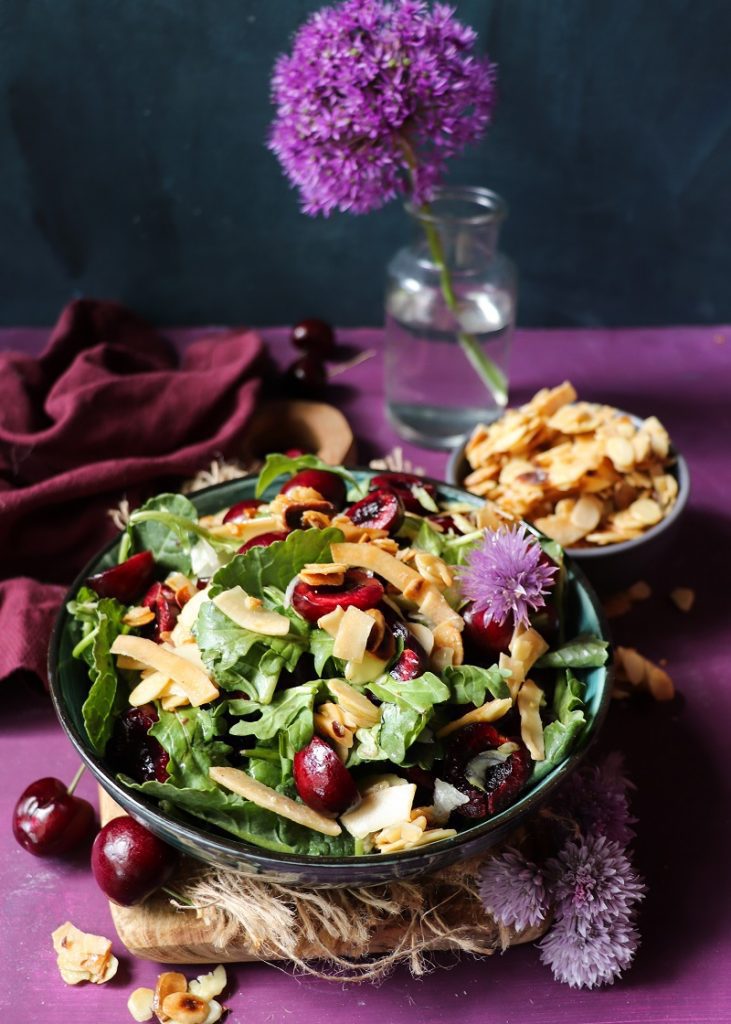 Cherry Almond Coconut Salad