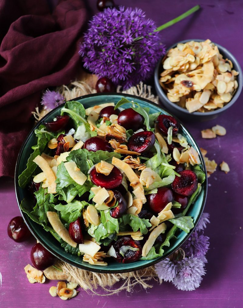 Cherry Almond Coconut Salad