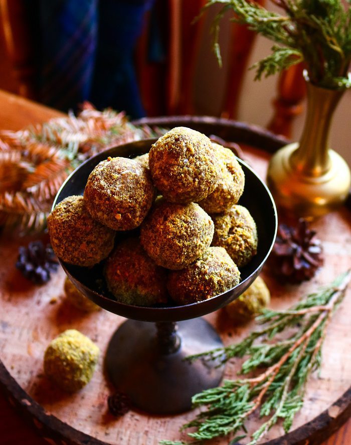 Date Pistachio Coconut Truffles