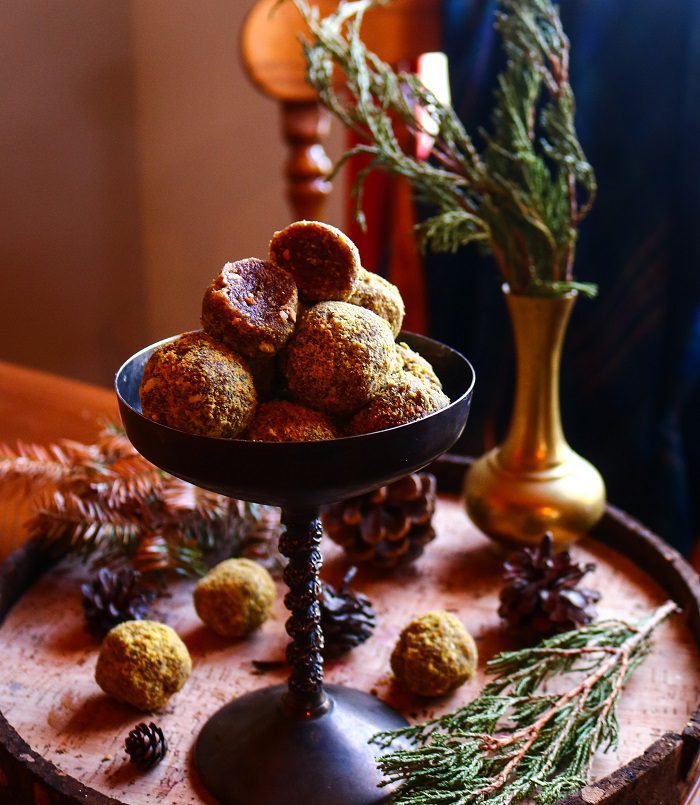 Date Pistachio Coconut Truffles