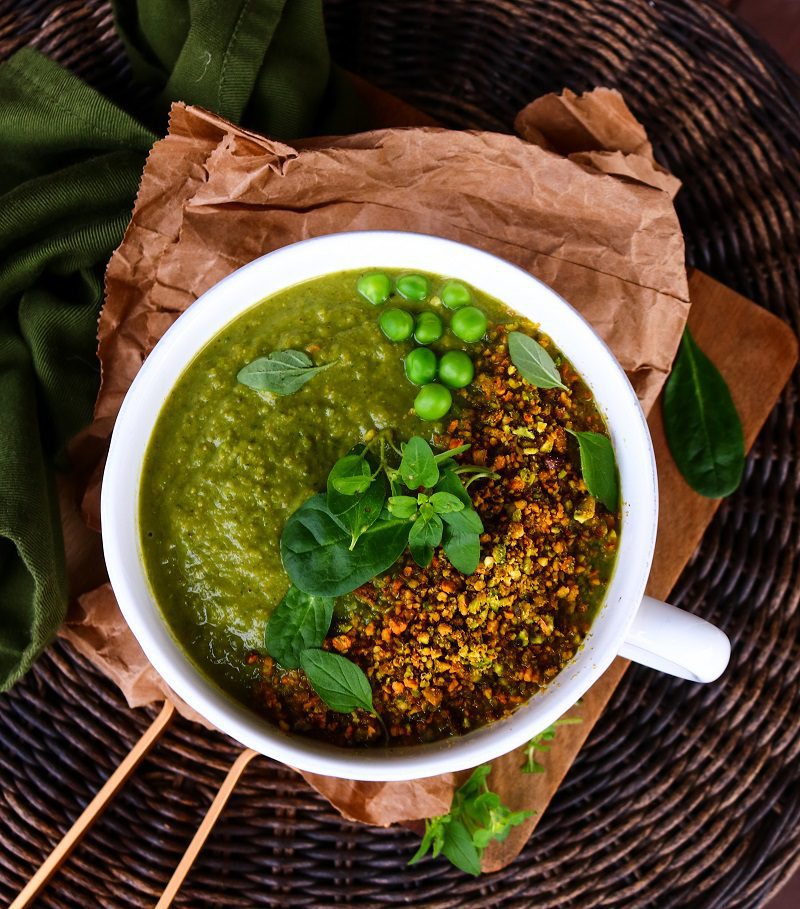 Green Soup with Pistachios