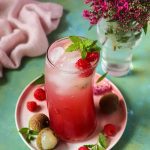Ispahan Mocktail (Lychee Raspberry Rose Lemonade)