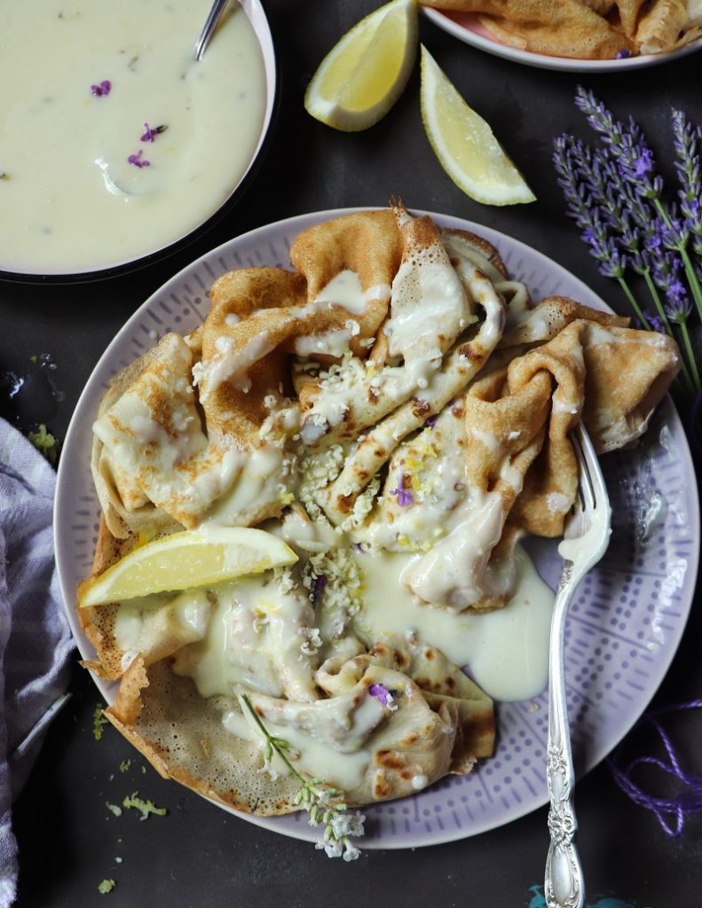Lavender lemon Crêpes
