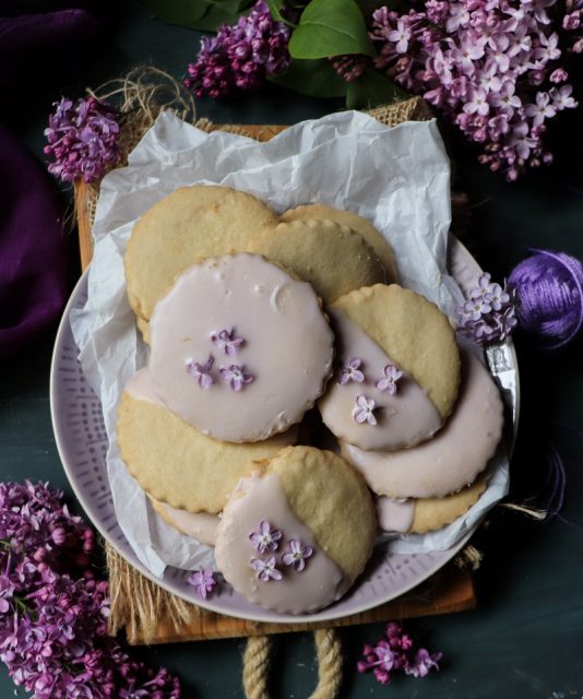 Lilac Shortbread Cookies