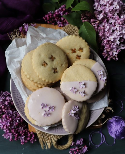 Lilac Shortbread Cookies